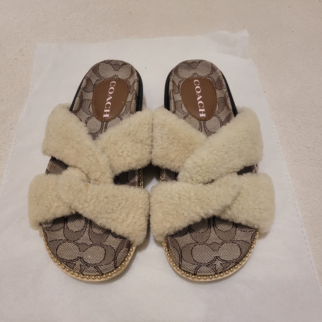 코치 캔버스 시어링 샌들 230  상품이미지1