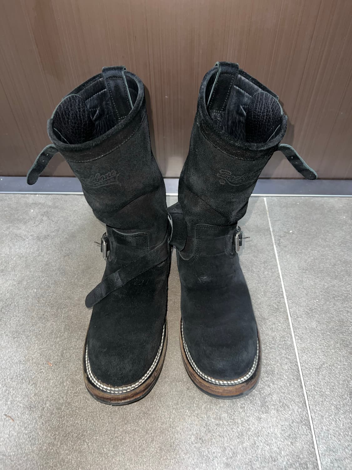 BACKBONE 엔지니어 부츠 블랙 스웨이드 상품이미지2