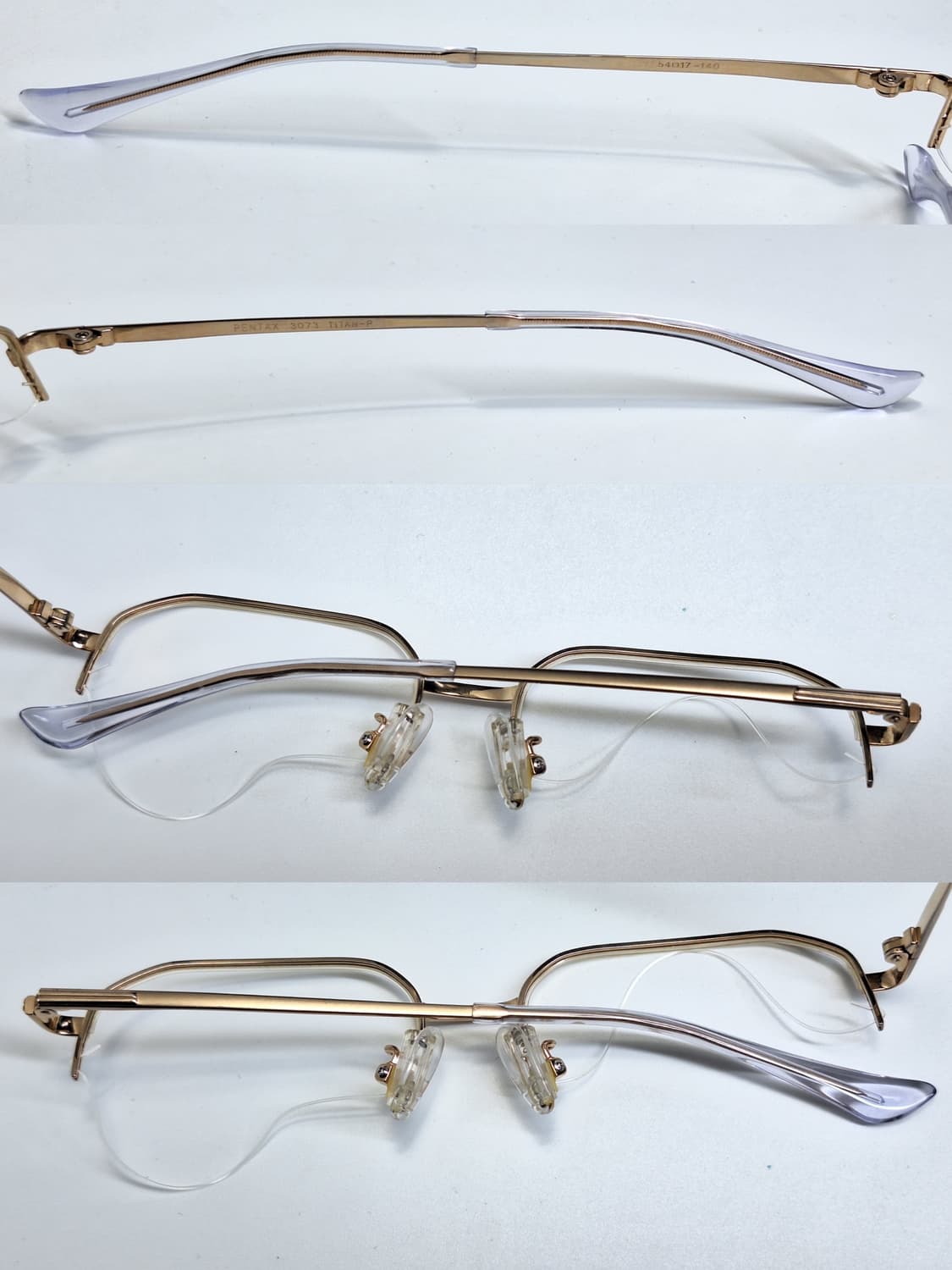 90s 일본 빈티지 펜탁스 pentax 3073 티타늄 반무테 안경테 상품이미지8