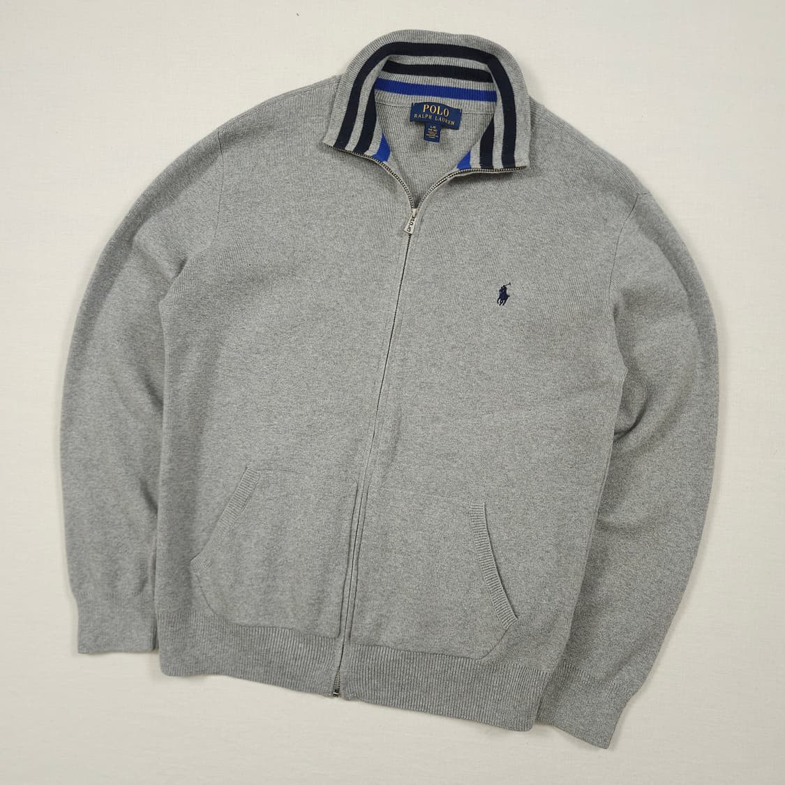 L(100)폴로 랄프로렌 집업 니트 그레이 상품이미지2