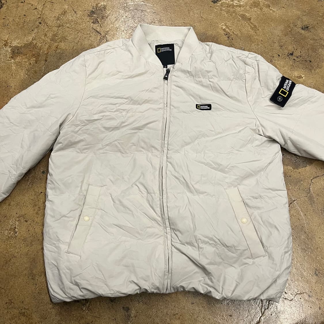[정품/XL] 내셔널지오그래픽 아이보리 패딩 자켓 b8 상품이미지3