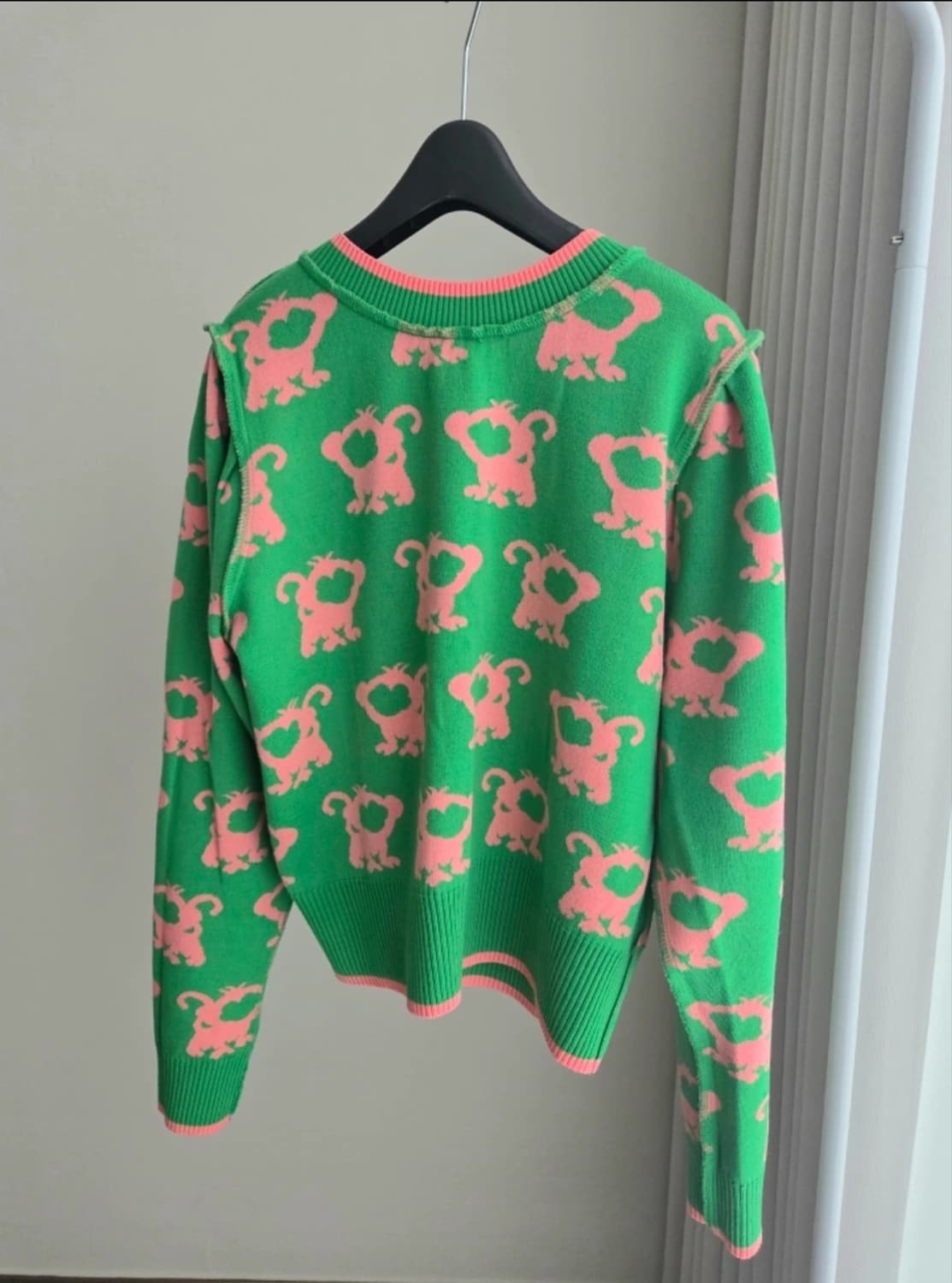 매니모어몽 엠엠엠 mmm 리버시블 가디건 핑크 그린 상품이미지4