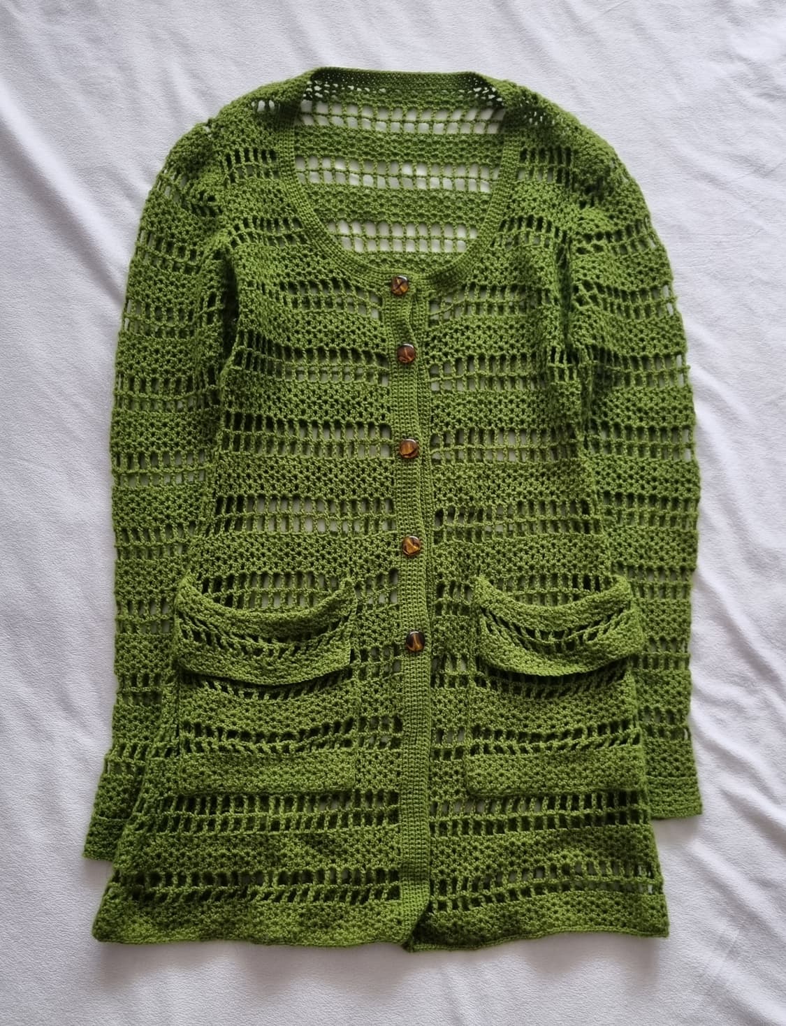 빈티지 모리걸 하구미 오리엔탈 그린 가디건 상품이미지1