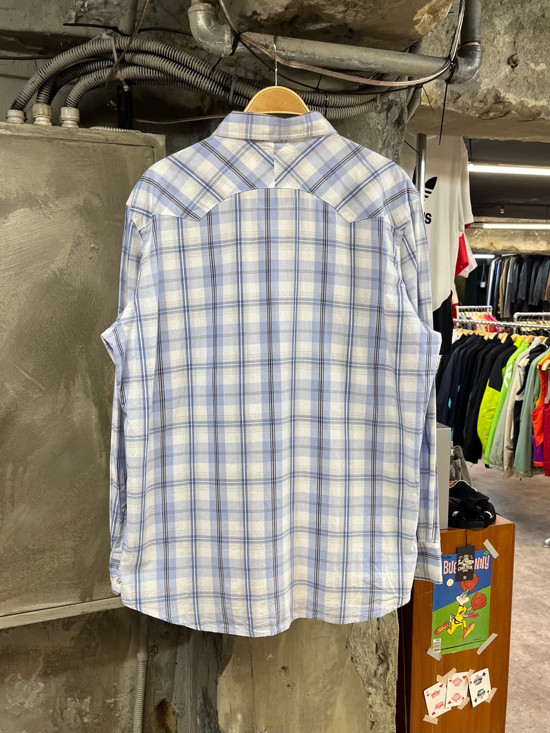 리바이스 체크 셔츠 블루 XL #csz1100 상품이미지2