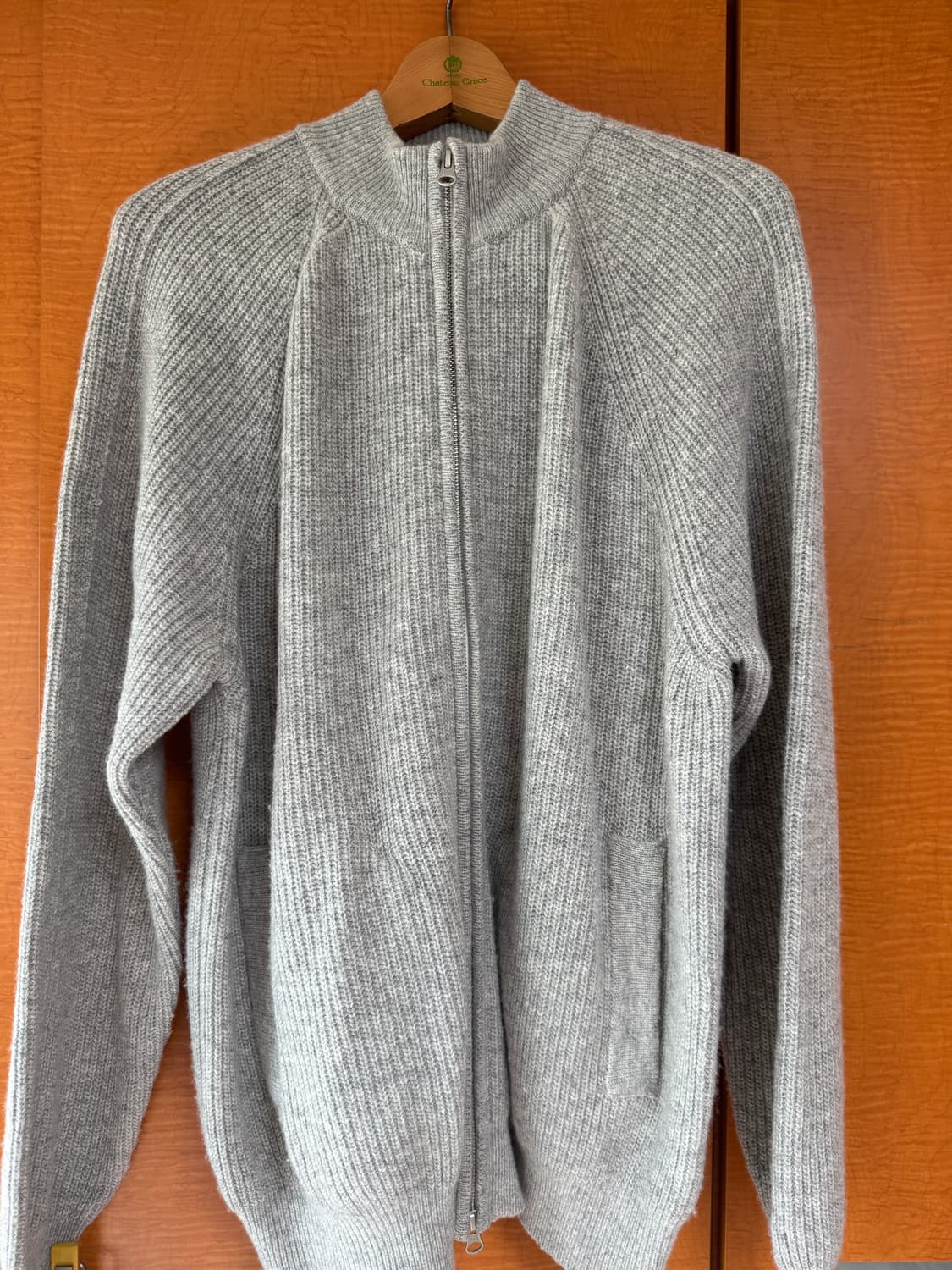 츠통령x월스와일무브먼트 라인 모크넥 투웨이 니트 집업 상품이미지2