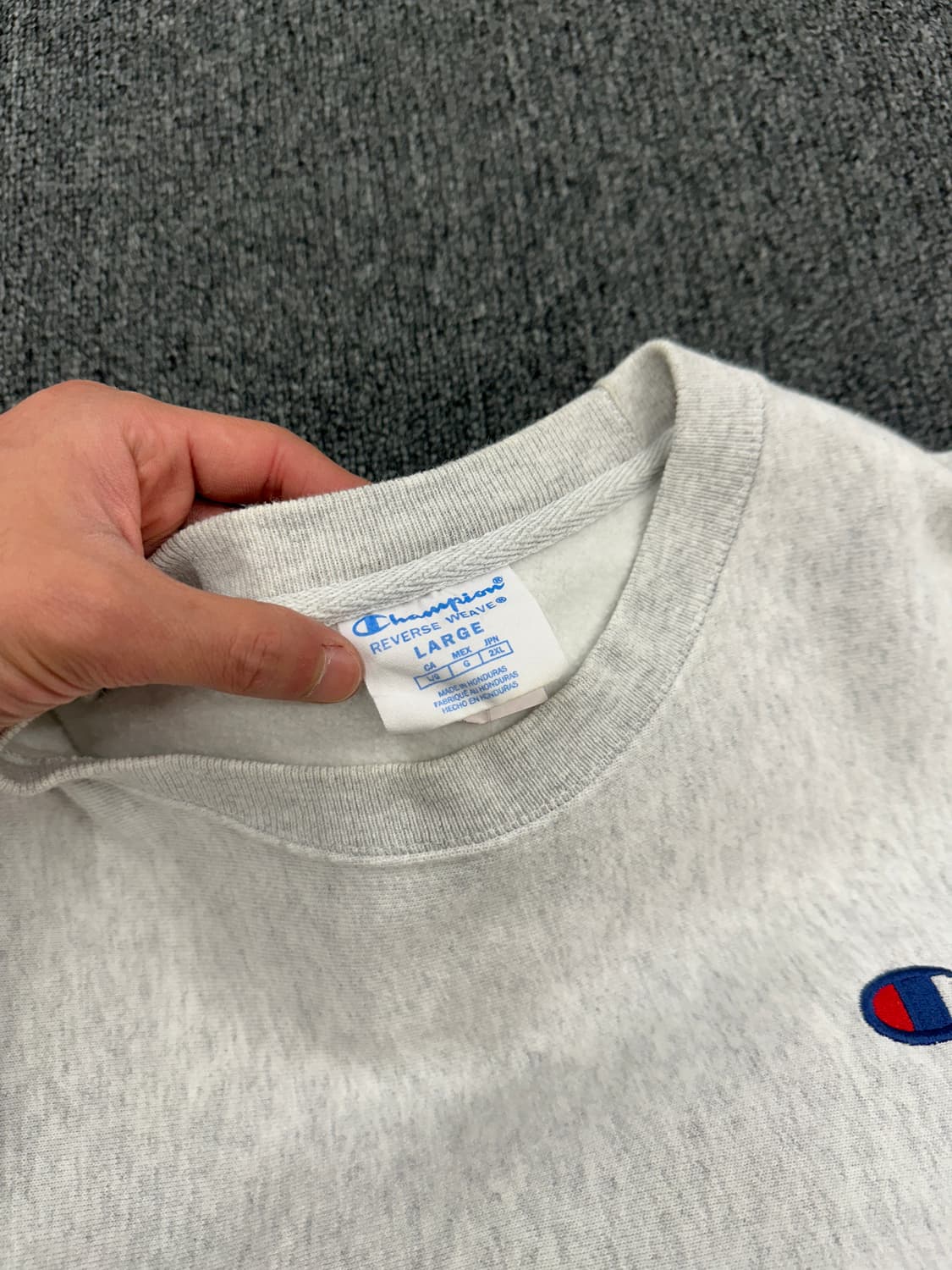 2XL) 챔피온 리버스위브 스몰 로고 맨투맨 스웻셔츠 상품이미지6