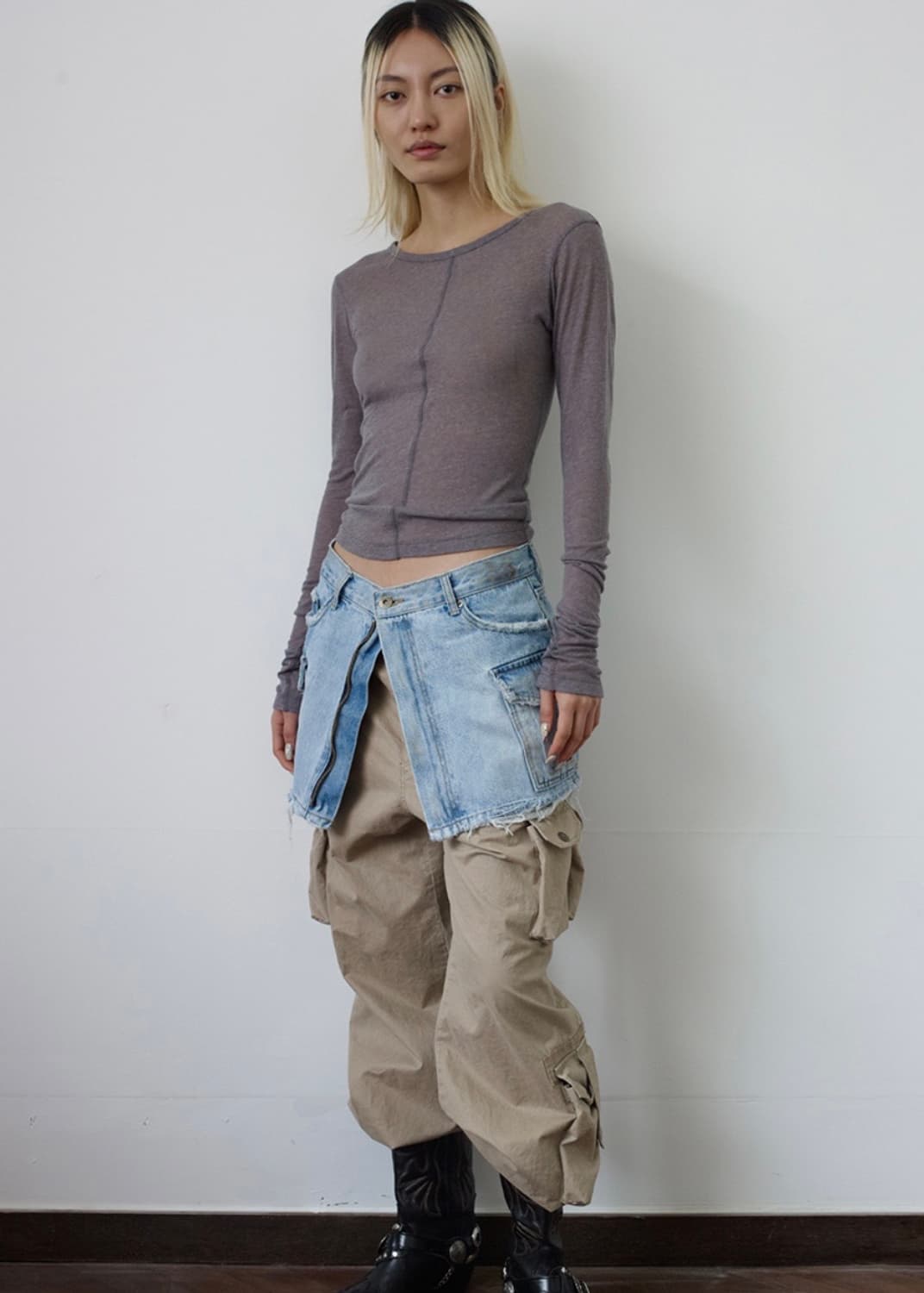 에스이오 SEO CARGO DENIM MINI SKIRT 상품이미지2
