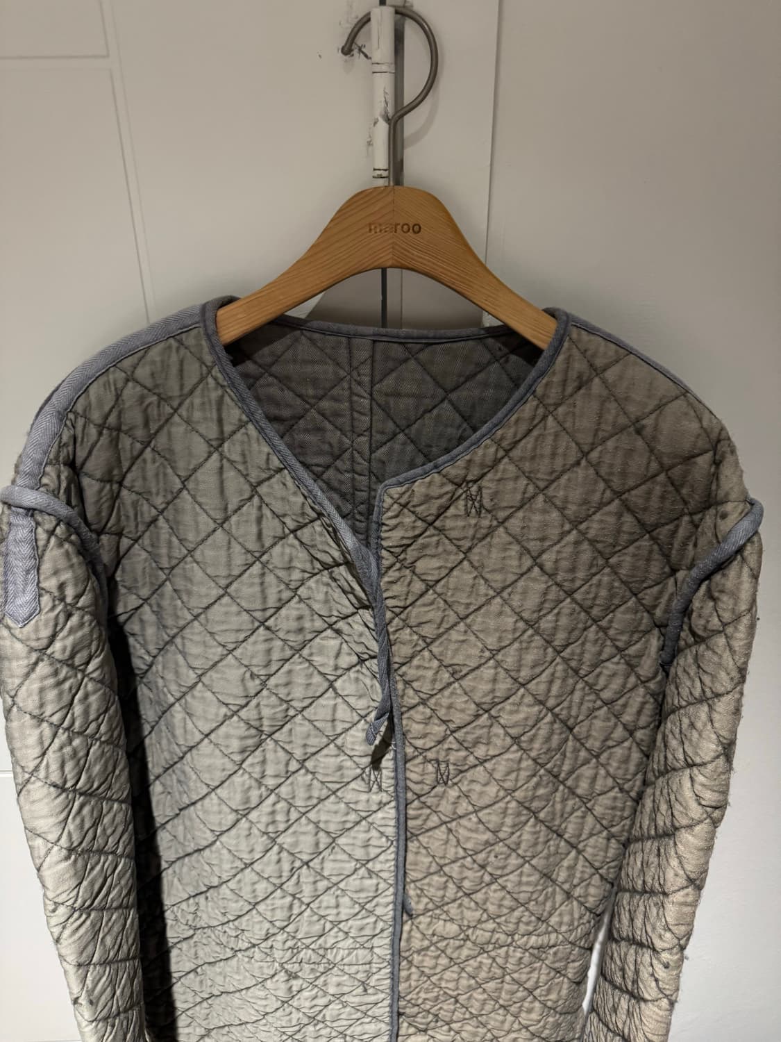 빈티지 누빔자켓 그레이 상품이미지2