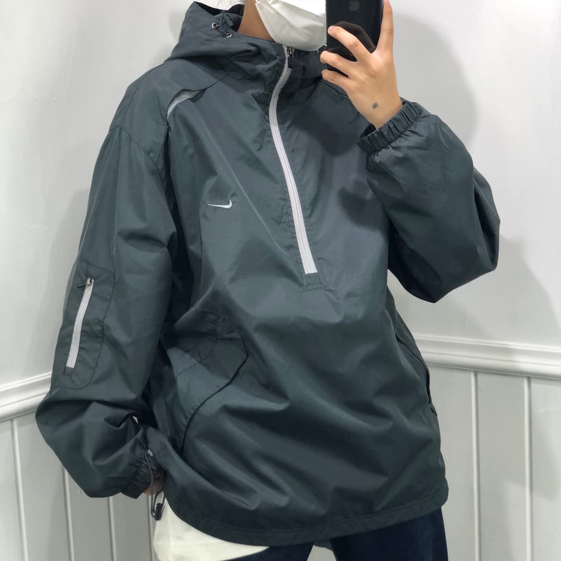 나이키 챠콜 후드 아노락 상품이미지2