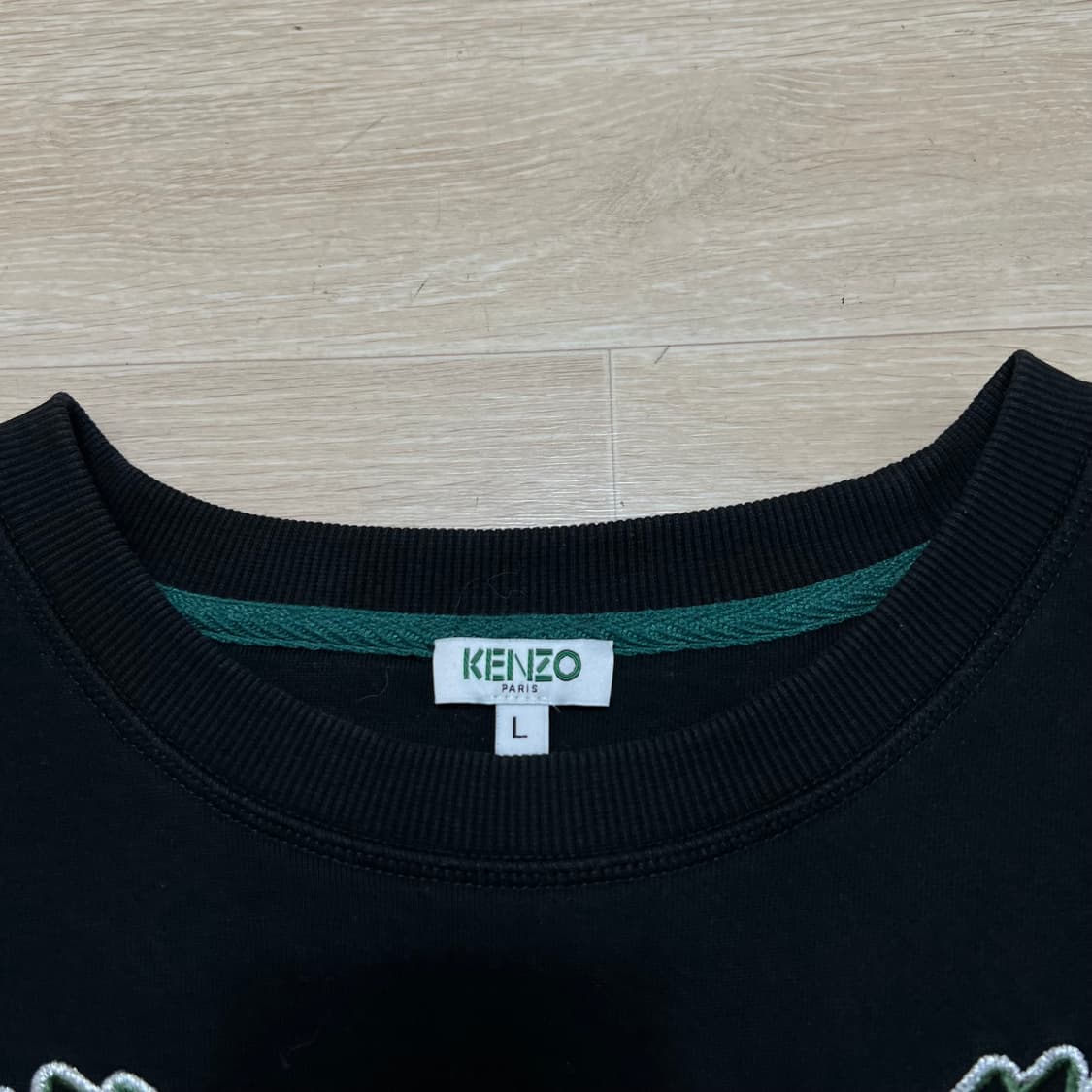 겐조 파리 타이거 자수 빅로고 맨투맨 크루넥 티셔츠 [블랙] L/100 상품이미지4
