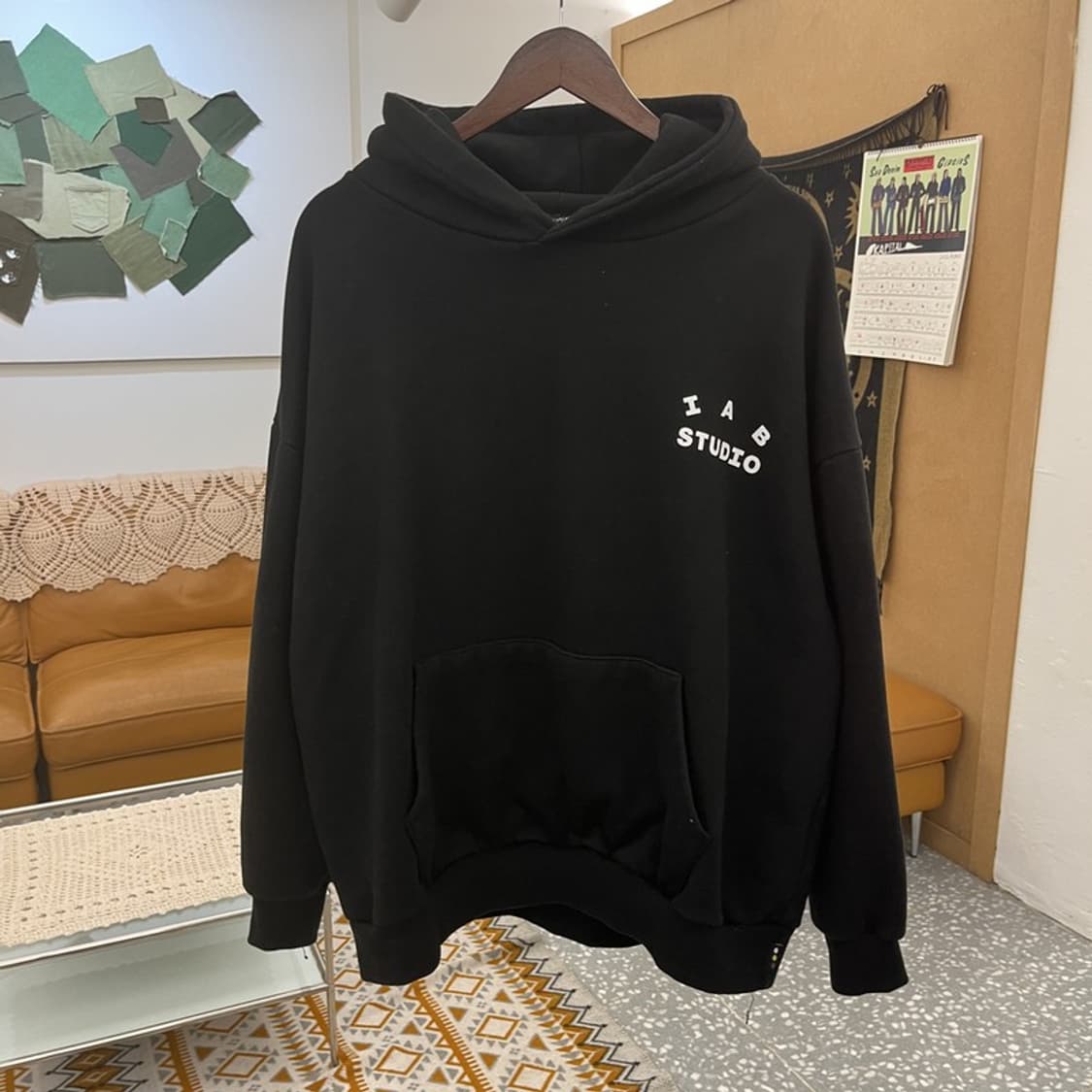 아이앱스튜디오 빈티지 캐주얼 백로고 후드티 115 C10993 상품이미지4