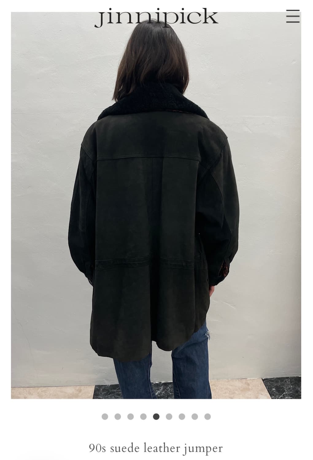 Jinnipick 90s suede leather jumper 상품이미지5