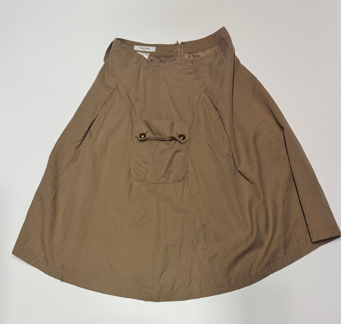 여성 빈폴 카고 포켓 빈티지 베이지 스커트 치마 상품이미지1