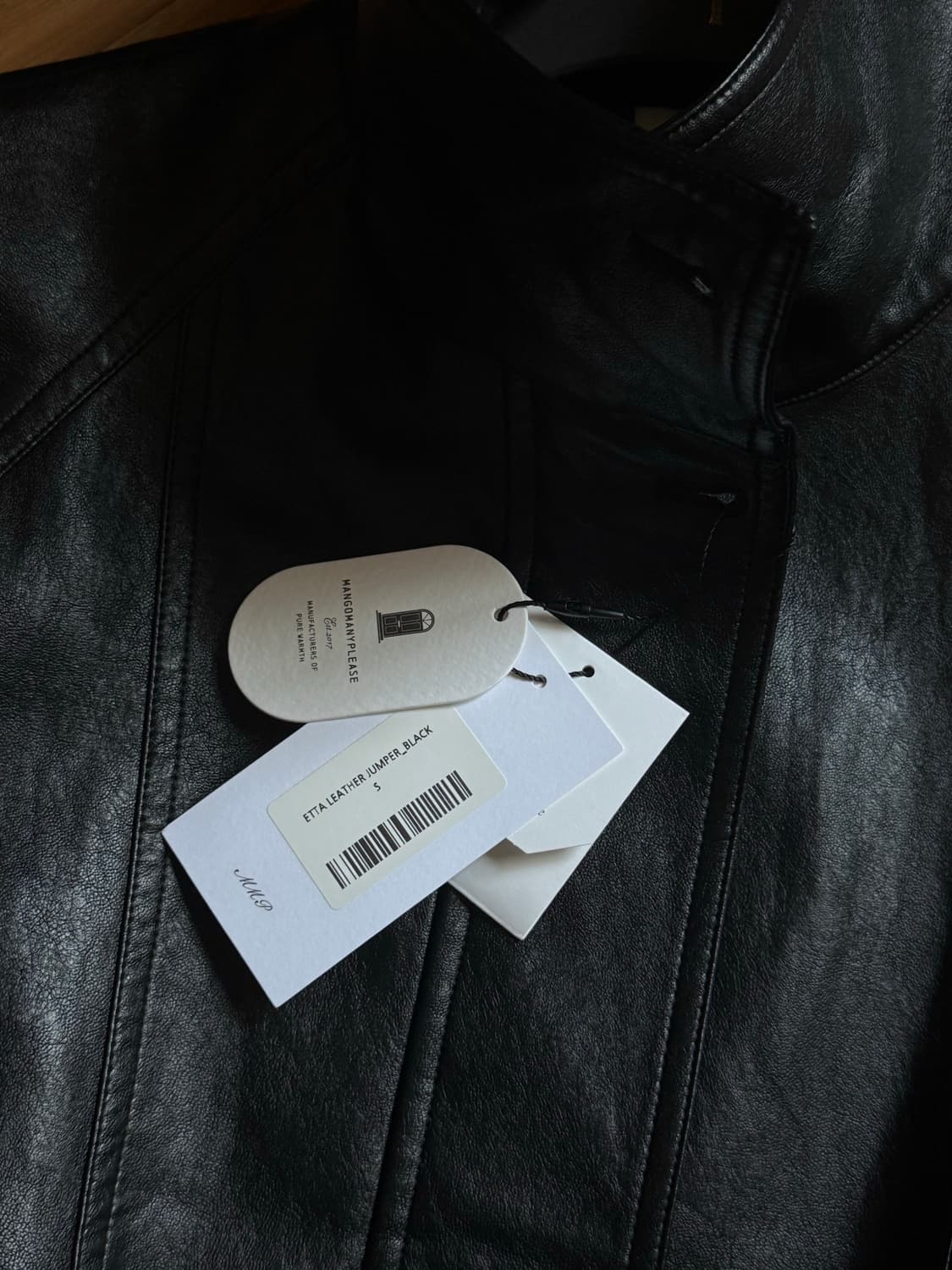 망고매니플리즈 에타 레더 점퍼 S 상품이미지6