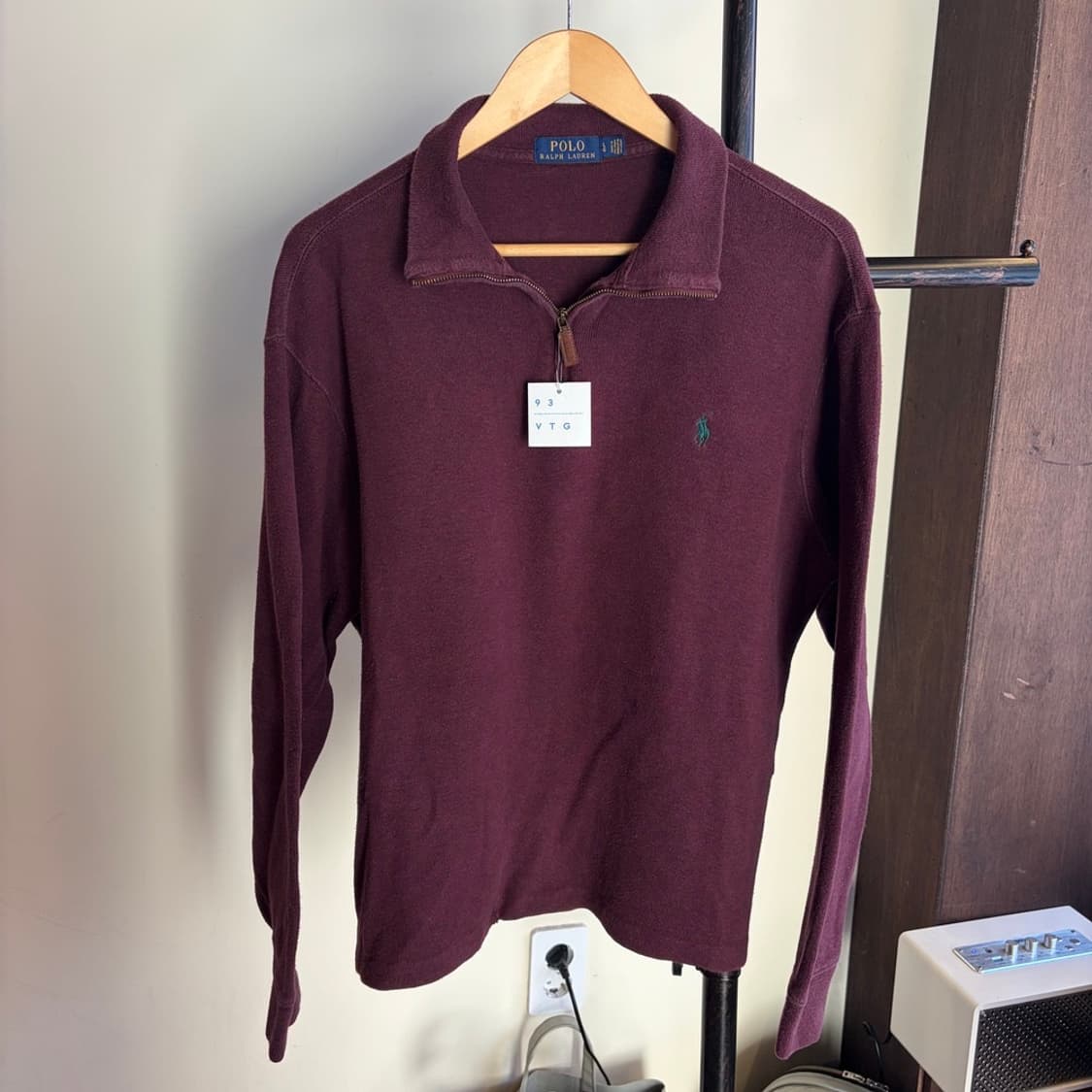 15289 - 폴로 랄프로렌 버건디 반집업 니트 상품이미지2
