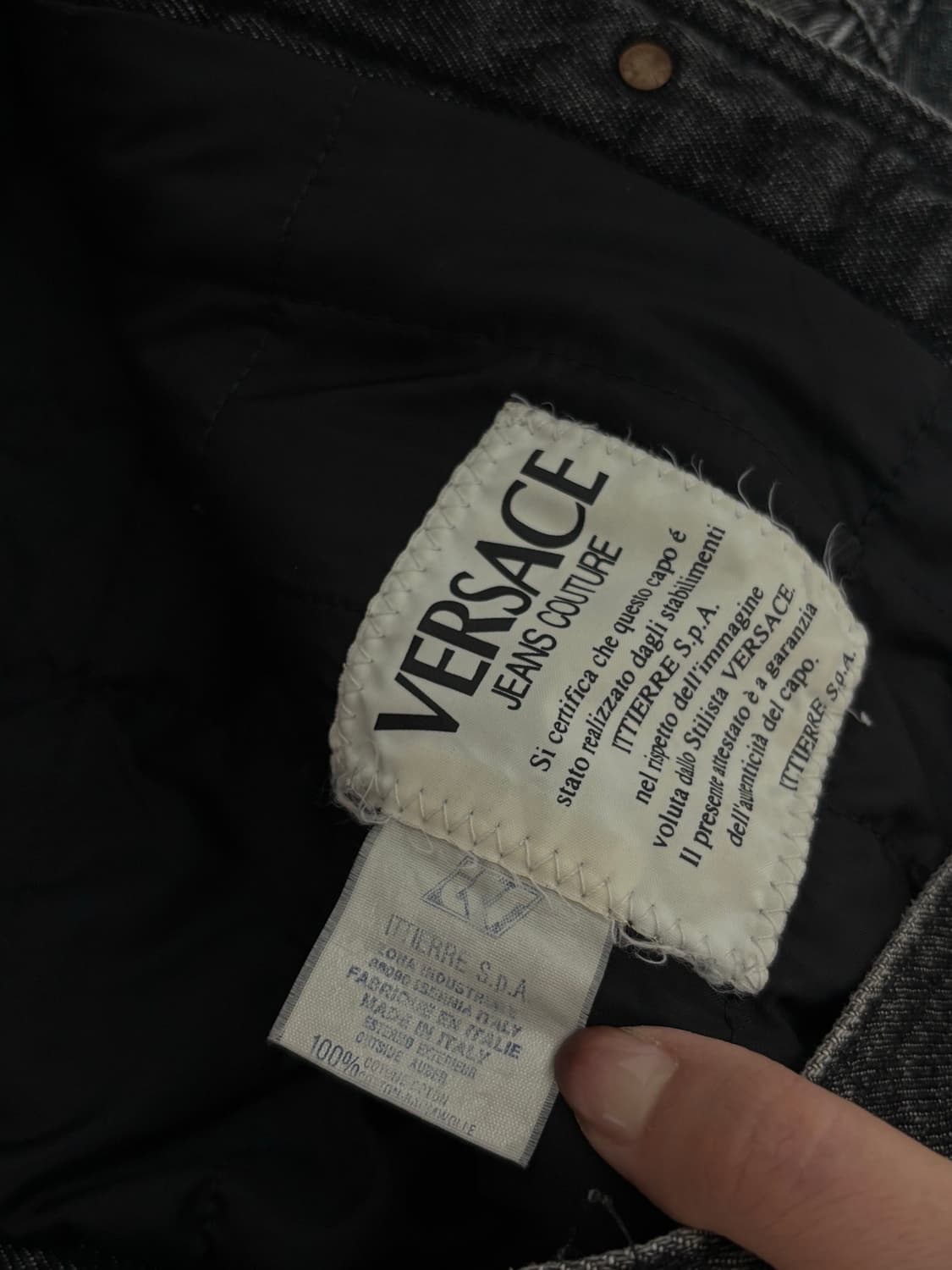 베르사체 빈티지 블랙 워싱자켓  상품이미지8