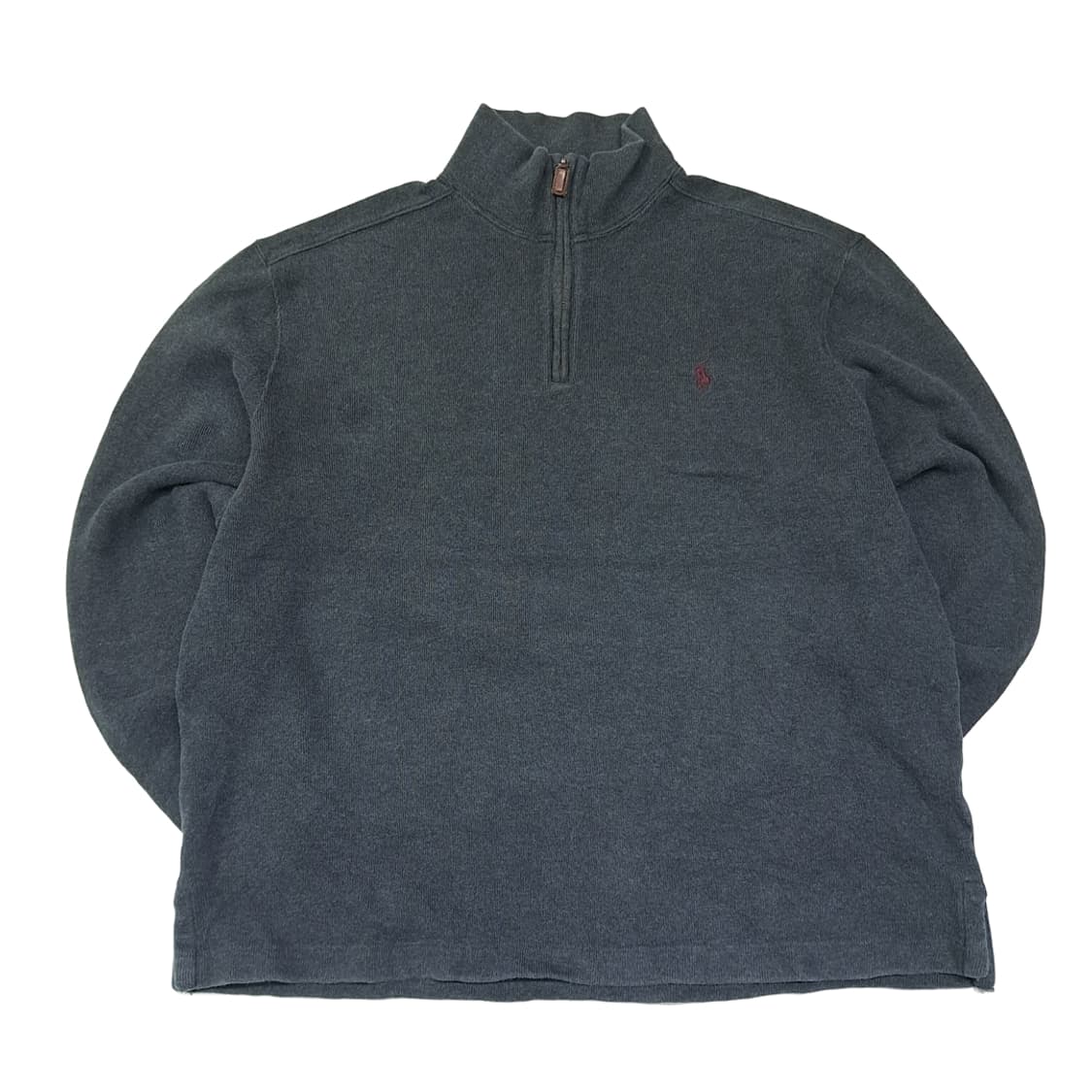 CL274 M 폴로 00s 가죽풀러 차콜그레이 하프집업 니트 스웨터 상품이미지1