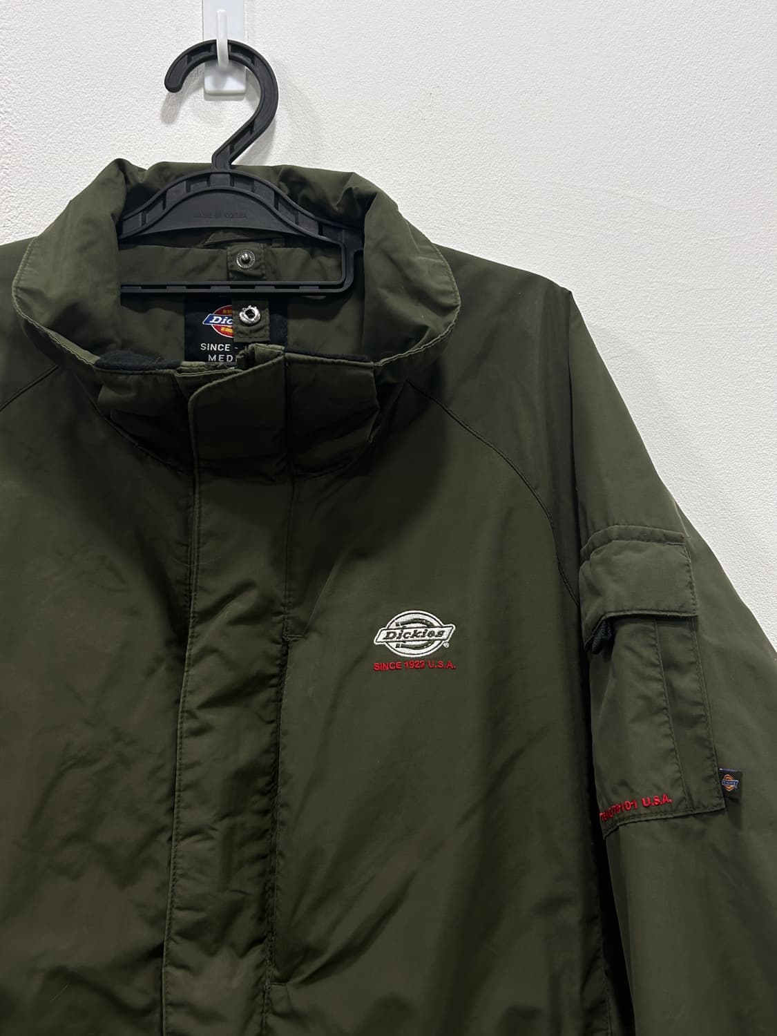디키즈 카키 바람막이 집업 자켓 남성 M 상품이미지2