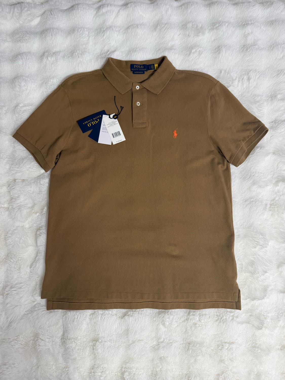[L] 폴로랄프로렌 현행 반팔 폴로 파스텔 브라운 상품이미지2