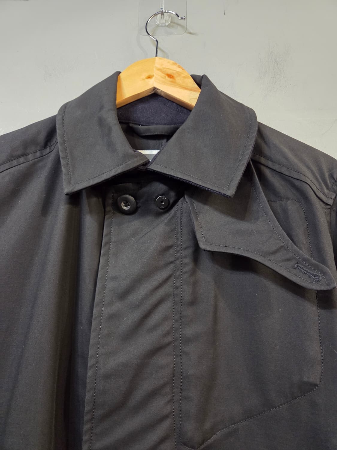 G-STAR 블랙 롱 트렌치 코트(S) 상품이미지5