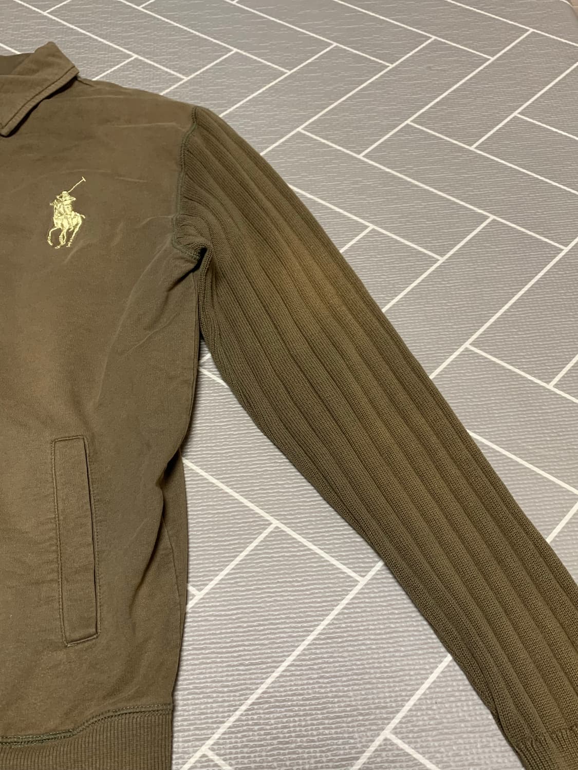 폴로 빅포니 더블 니트코튼집업 트윌자켓 상품이미지9