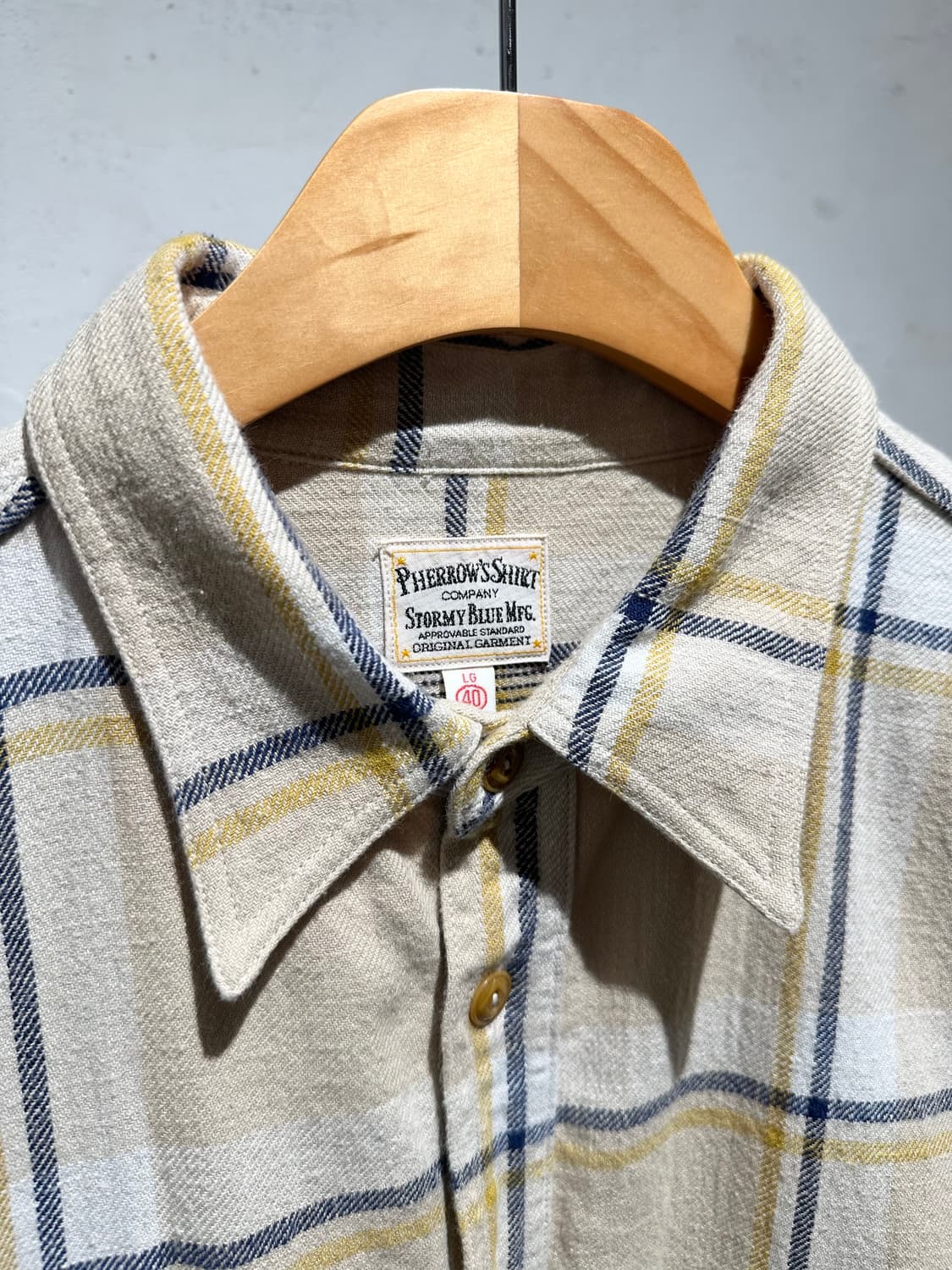 Pherrows Light Fannel Check Shirt 상품이미지4