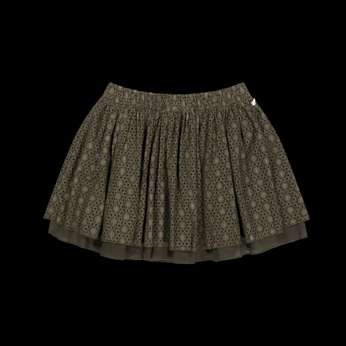 구해요!) 코이세이오 플라워 펀칭 스커트 브라운 상품이미지1