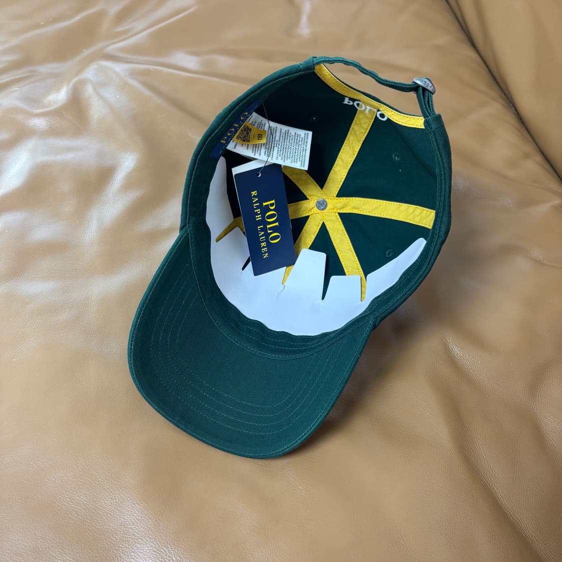 POLO 폴로 6패널 볼캡 모자 윙로고 워시드 그린 상품이미지6