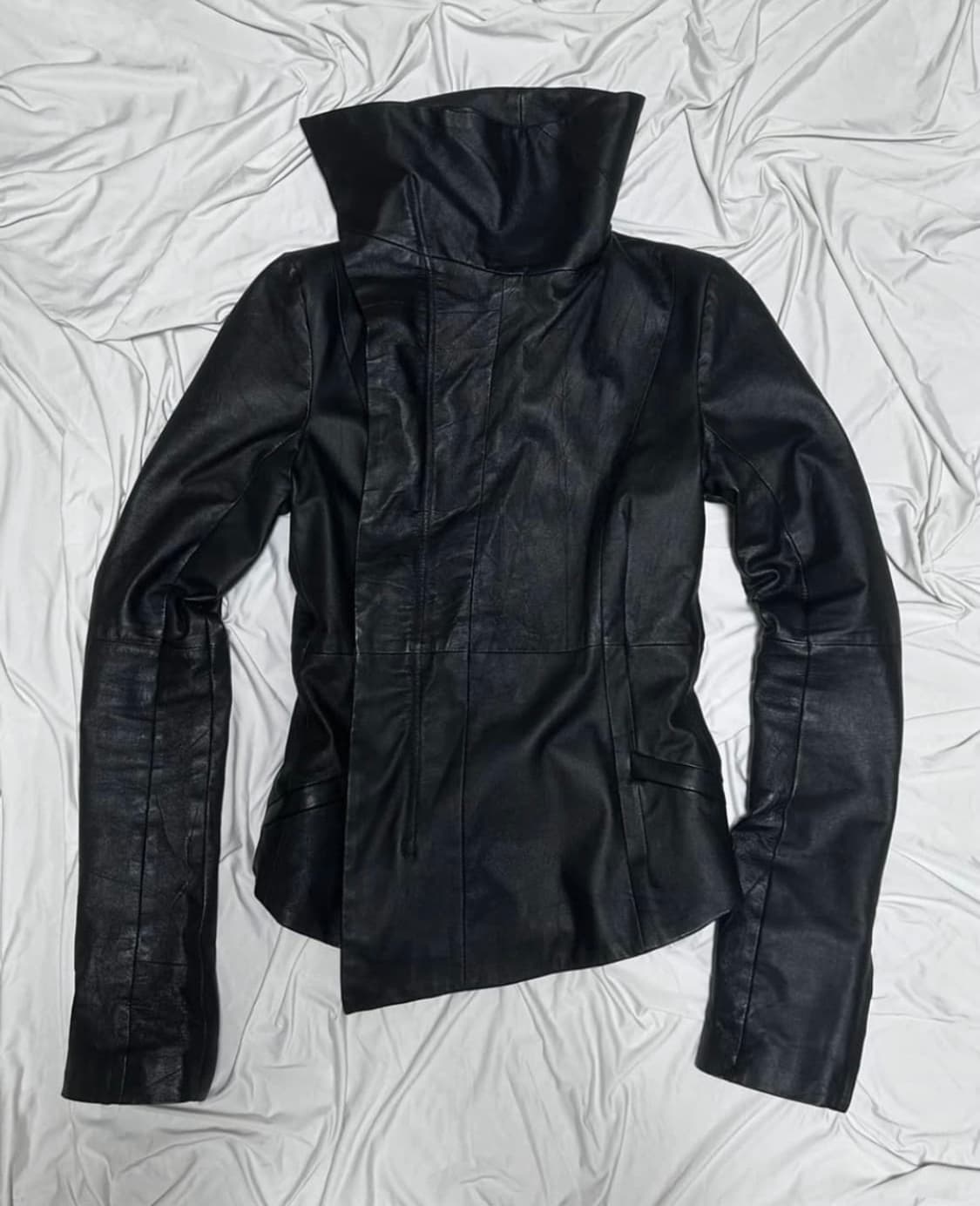 Ekam high neck lamb skin jacket 상품이미지1