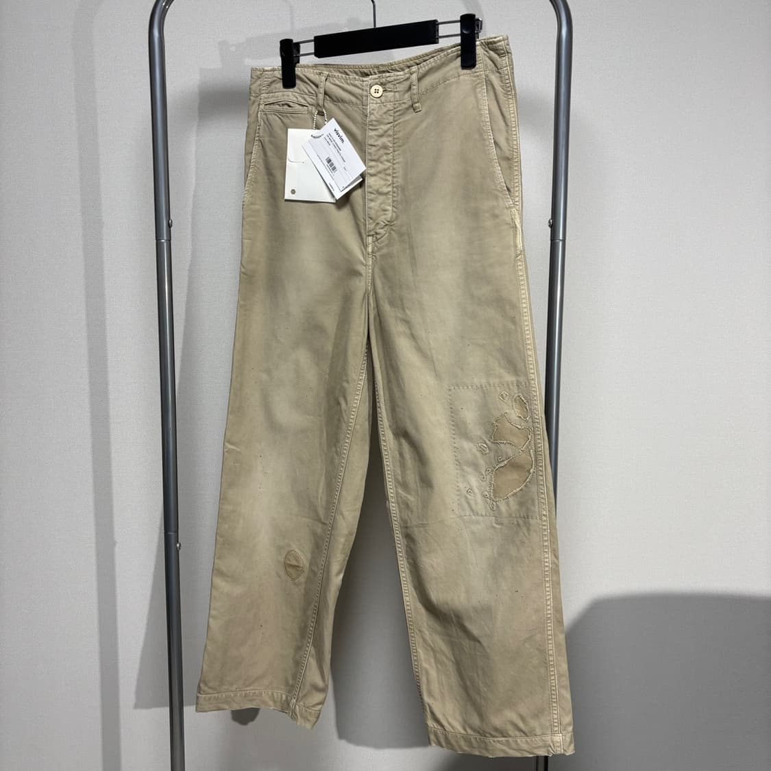 1) visvim 비즈빔 25ss ex 와이드 치노 팬츠 크래쉬 베이지 상품이미지1
