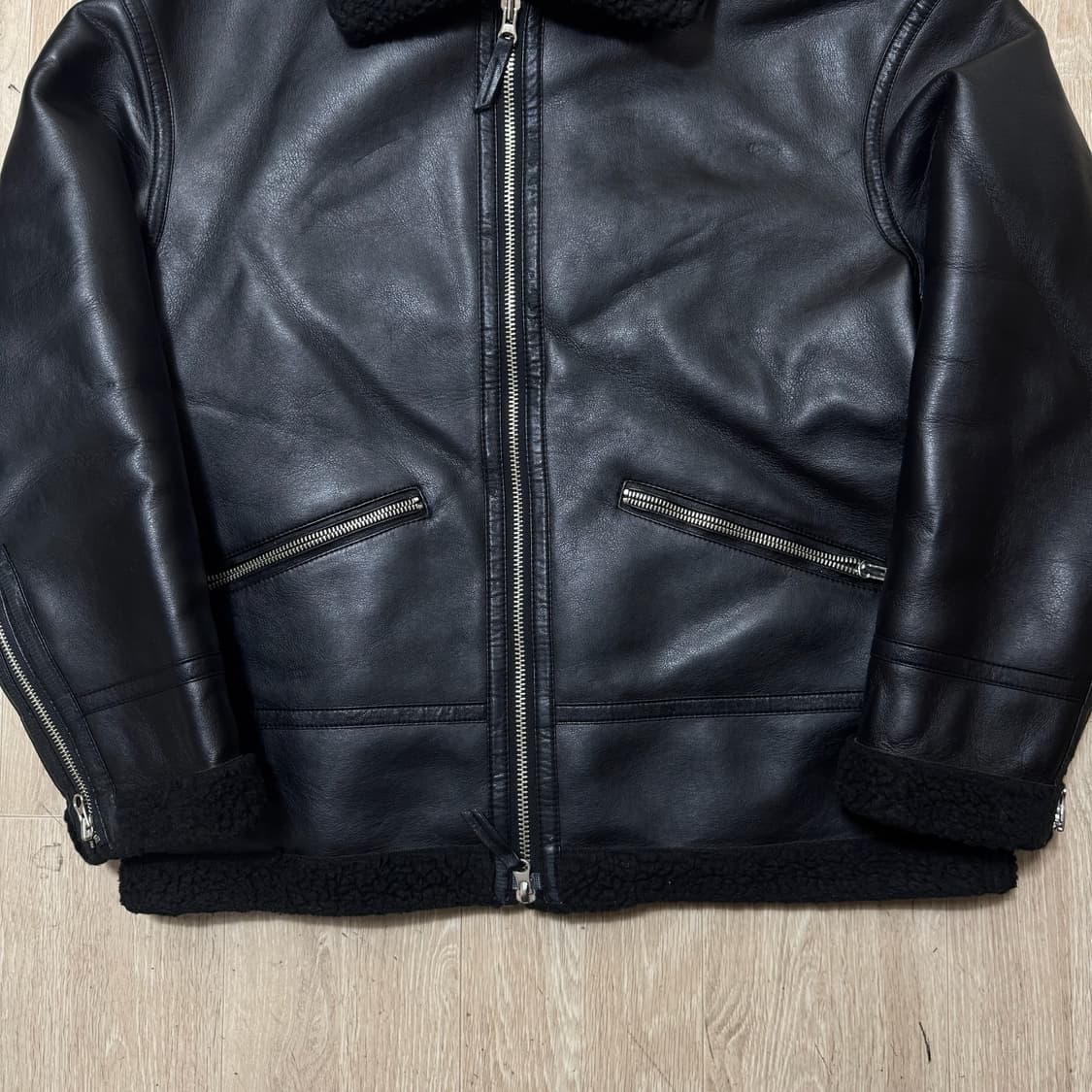 슬로우템포 남성 양털 무스탕 자켓 L/100  상품이미지3