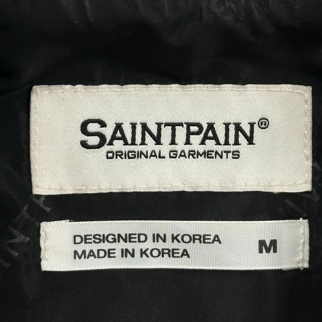 세인트페인 클래식 블랙 우븐 코치자켓 (실측 L) 상품이미지5