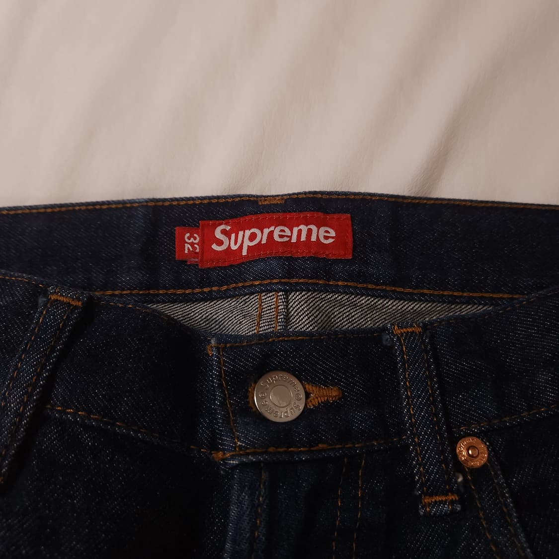슈프림 배기진 셀비지 리지드 인디고 23fw 상품이미지4