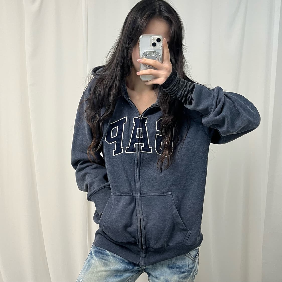 GAP Gray Hoodie Zip-up 상품이미지2