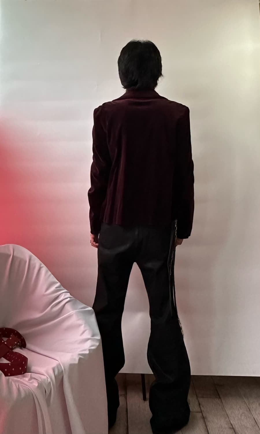 벨벳 레드와인 자켓 상품이미지5