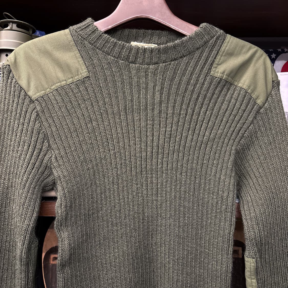 코만도 밀리터리 퓨어울 니트 스웨터 잉글랜드 생산 N313 상품이미지3