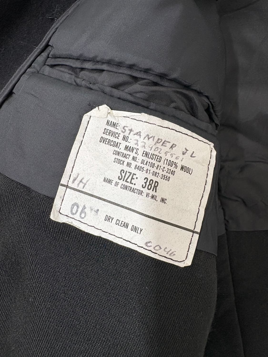 80‘s USN Wool Pea Overcoat. 상품이미지4