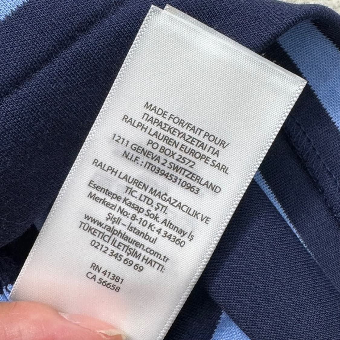 RALPH LAUREN PK 스트라이프 반팔 블루 M 상품이미지6
