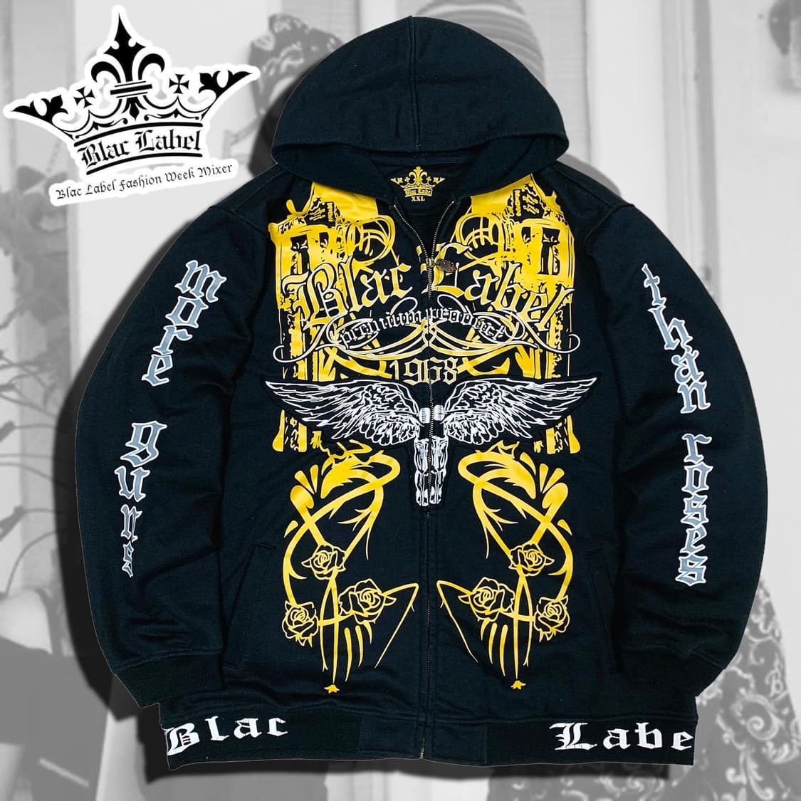 Blac label 스트릿 힙합 후드집업 상품이미지1