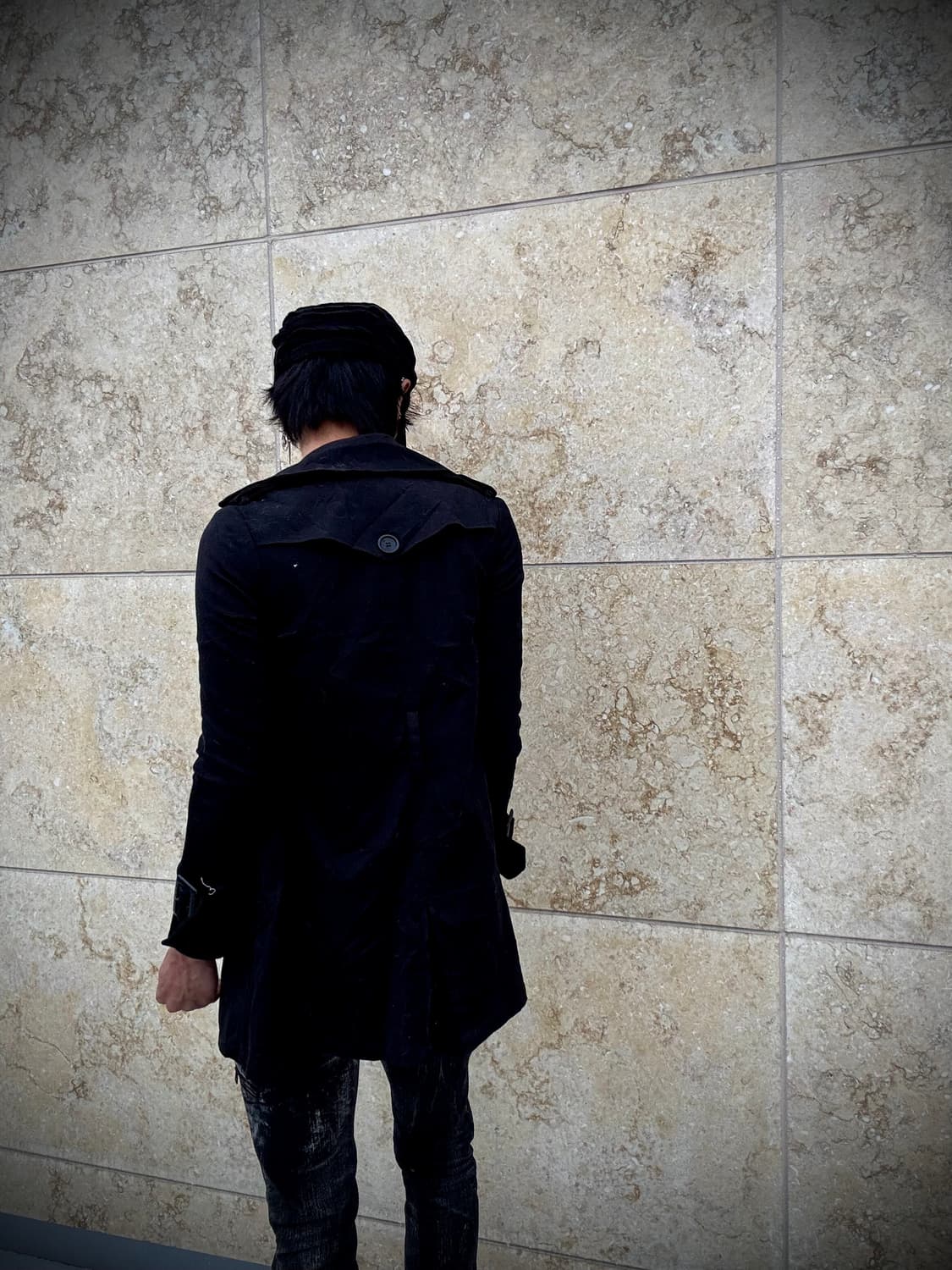 “EGOIST” Y2K Chic Mood Black Long Coat B 상품이미지7