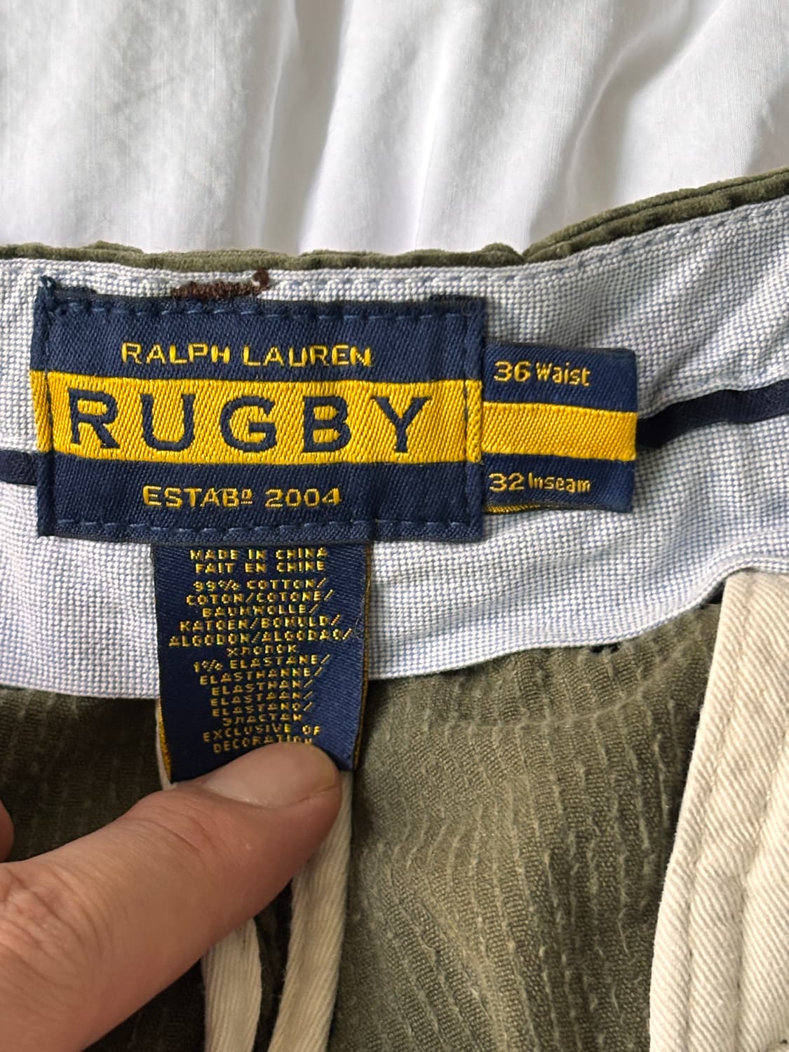 요즘 코듀로이랑은 격이 다른, 빈티지 폴로 럭비라인 올리브 팬츠 34 상품이미지4