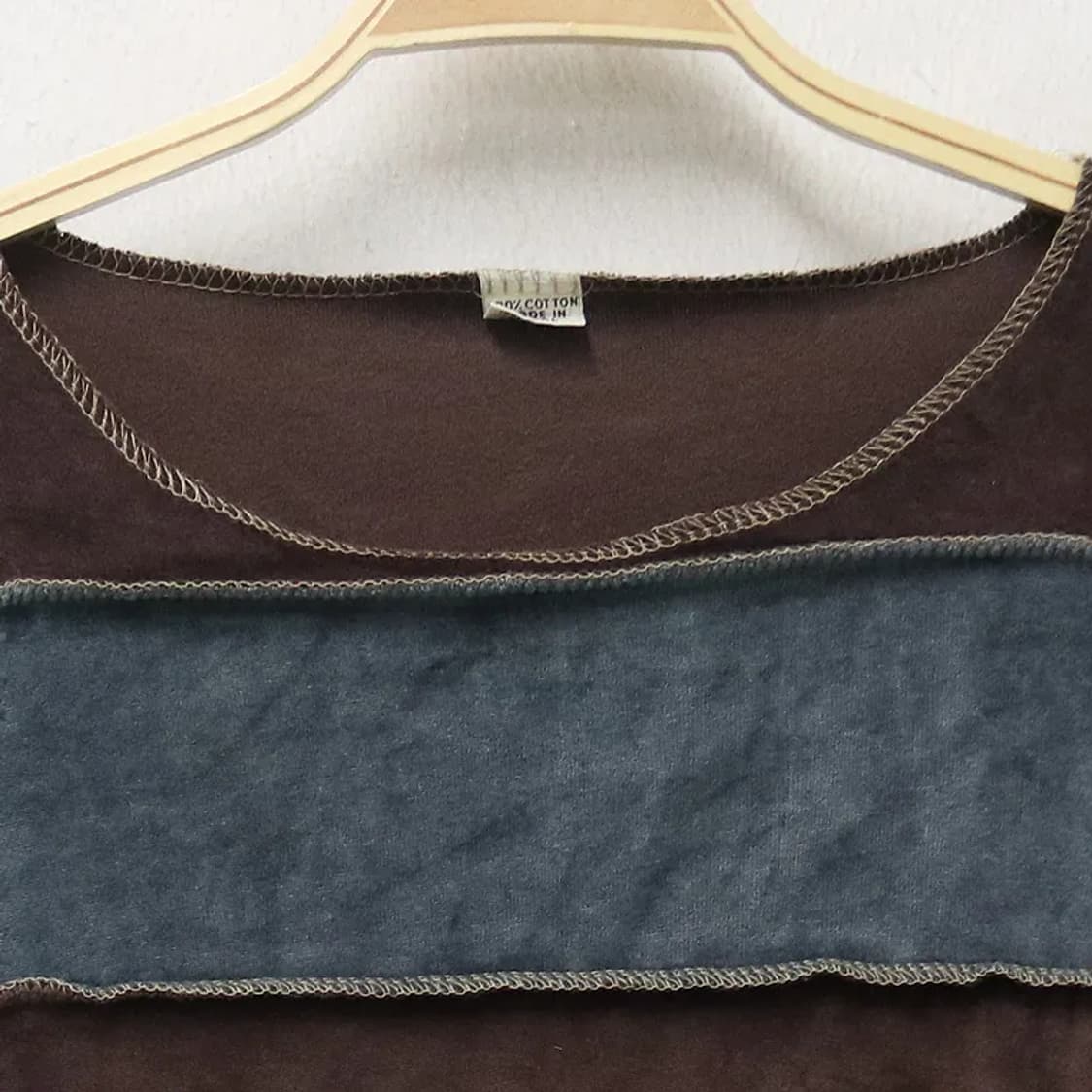 벨벳 스트라이프 스티치 긴팔 티셔츠 63224 상품이미지3