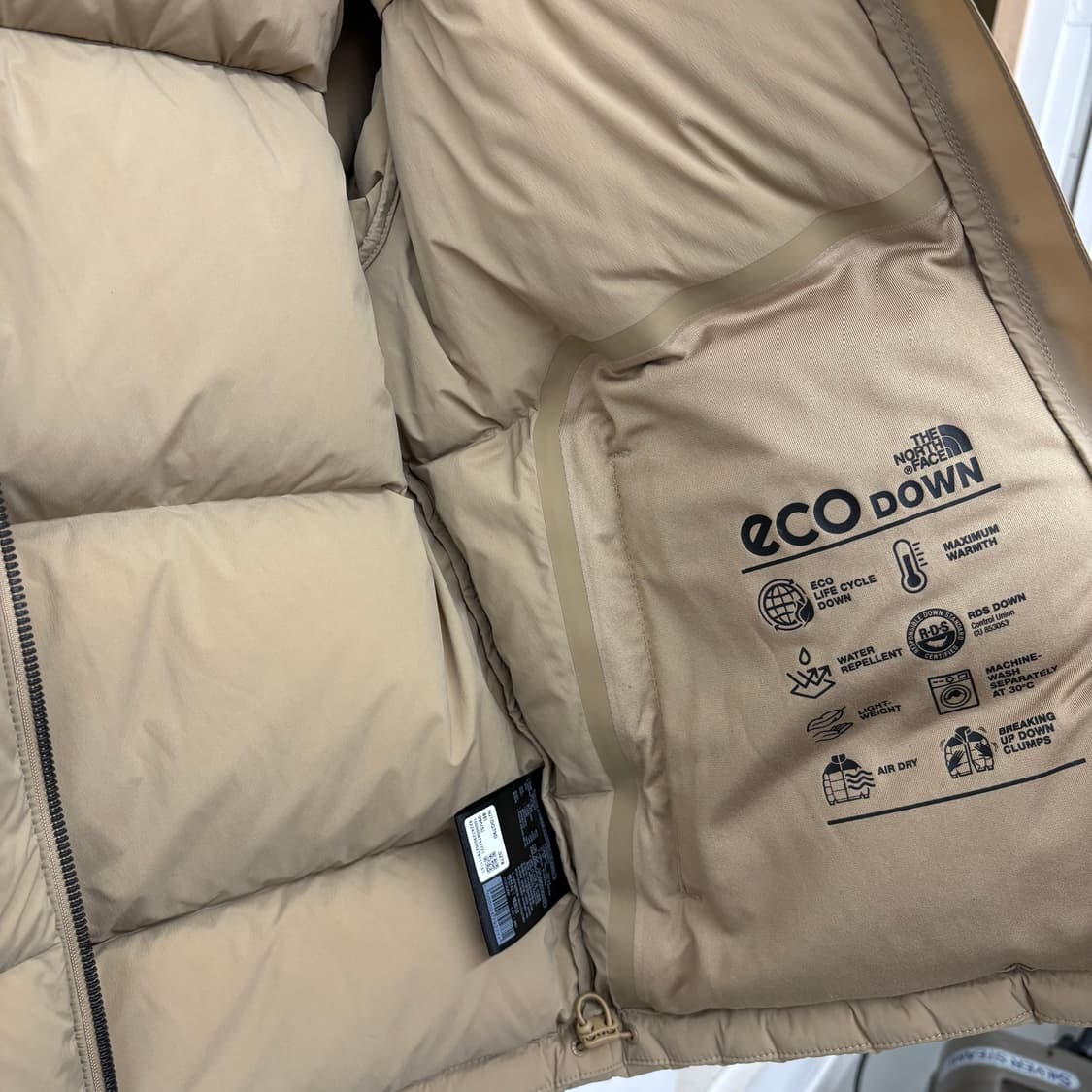 노스페이스 숏패딩 베이지 S 상품이미지7
