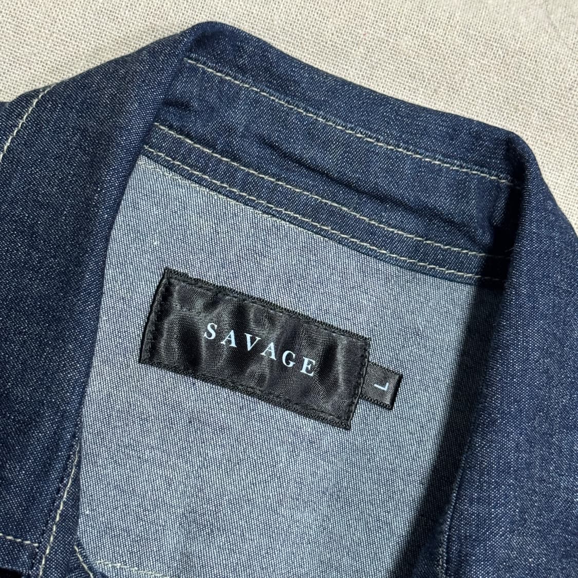 세비지 생지 진청 웨스턴 셔츠 L 상품이미지5