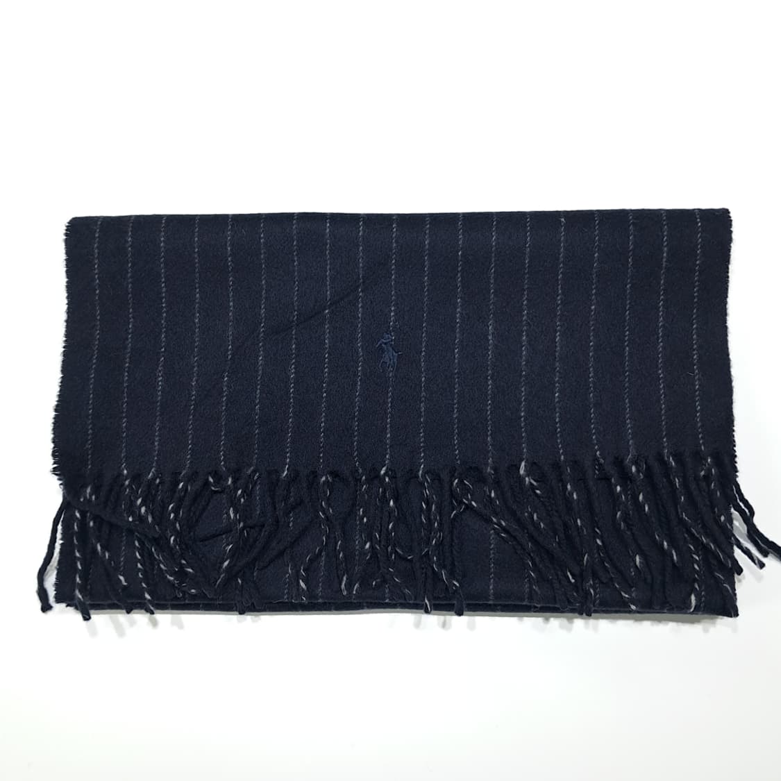 MX461 폴로 이태리판 캐시미어울 핀스트라이프 네이비 머플러 목도리 상품이미지7