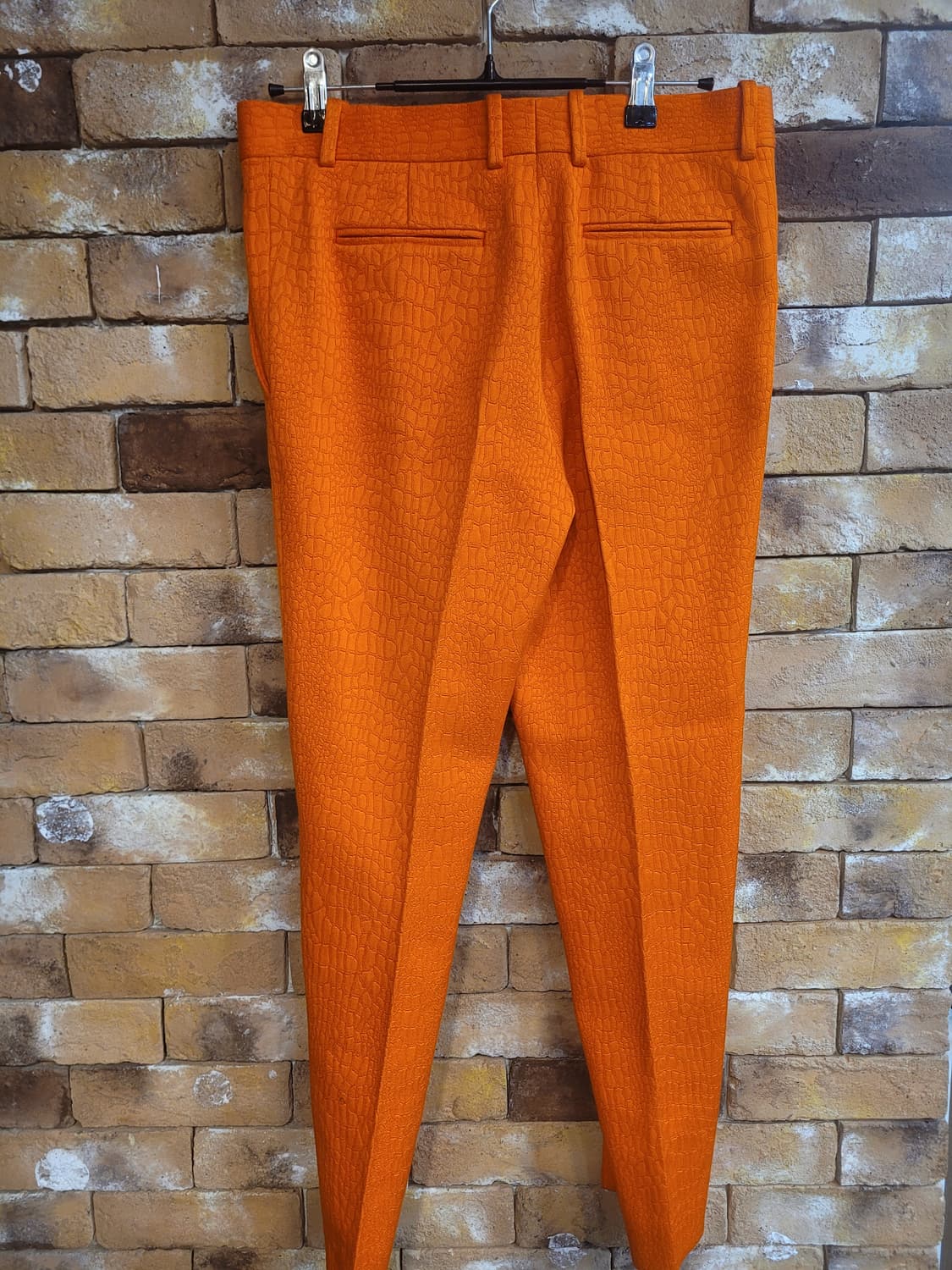 정품 셀린느 테이퍼드 오렌지 바지 36 상품이미지2