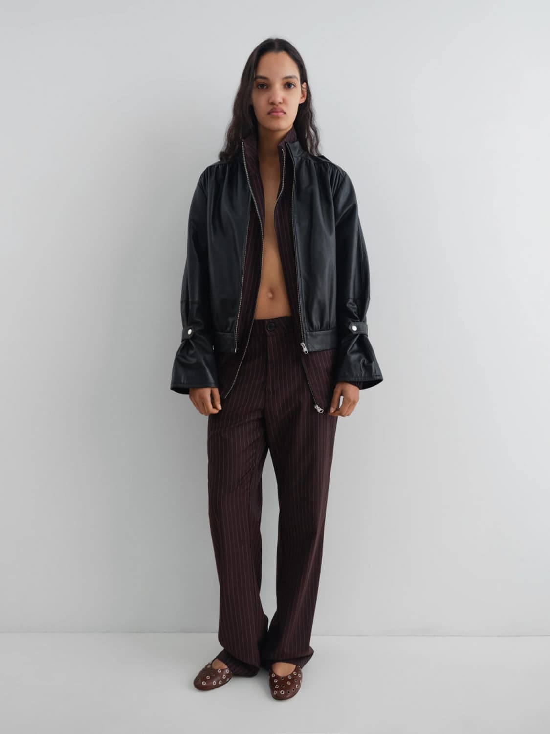 [36,37,38]기마구아스 발레리나 아일렛 슈즈/브라운 상품이미지4