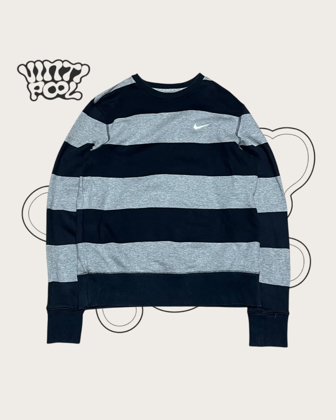 나이키 스트라이프 스우시 자수 맨투맨 M 상품이미지1