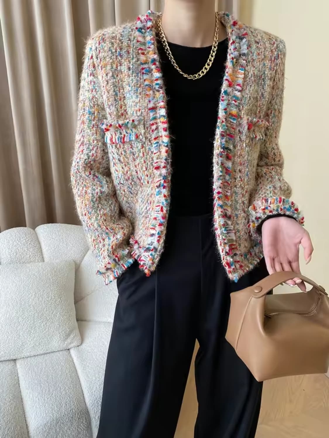 새상품♡ 무지개 트위드 자켓(55추천) 상품이미지2