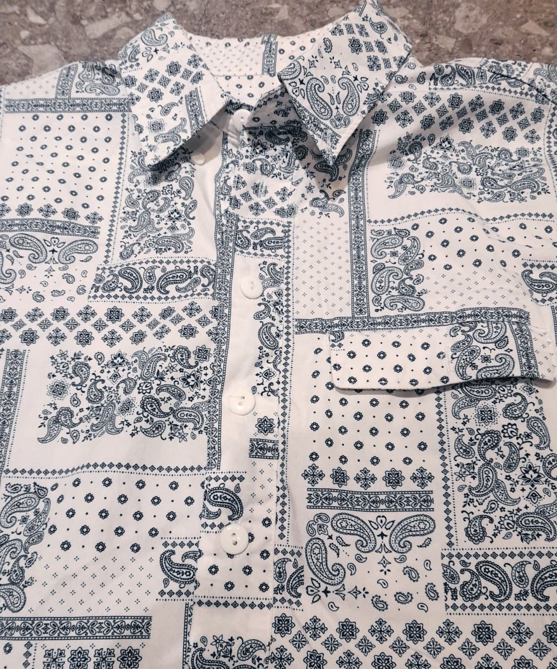 💥커버낫 페이즐리 하프 셔츠 (M) 
 상품이미지6